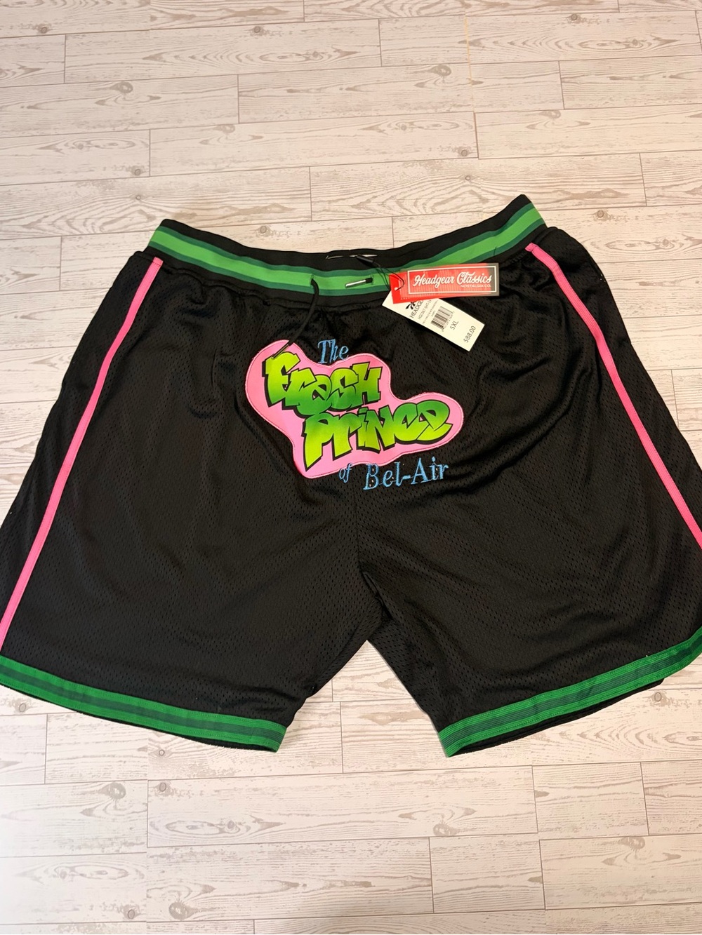 NEW 5XL Fresh Prince of Bel-Air Black Graphic Mesh Shorts